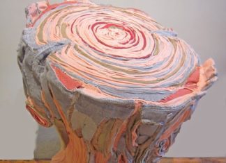 Tamara Kostianovsky Creates Tree Stumps from Recycled Clothes