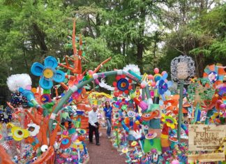 People Unite To Create A “Future Forest” Made From 3 Tons of Plastic Waste