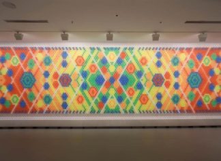 Sponges, Pencils and Other Ordinary Materials Turned into Colorful Wall Carpets