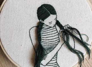 Embroidery Artist Uses Cascading Threads to Create Amazing Portraits