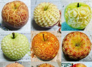 Carving on Fruits and Vegetables Taken to a Whole Other Level