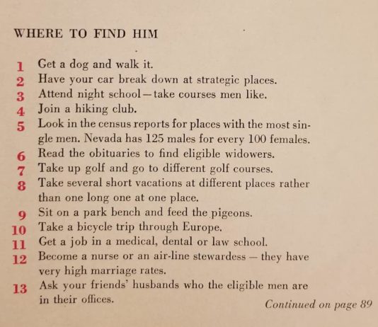 Check Out This Hilarious 1958 Magazine Article on Ways to Get a Husband