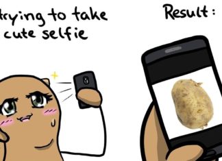 Artist Illustrates Herself As a Potato