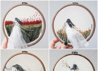 Artist Creates Amazing Embroidery Designs With 3D Elements