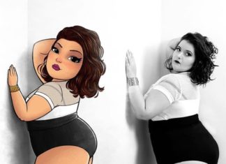 Artist Turns Plus-Size Models Into Cute Animated Characters