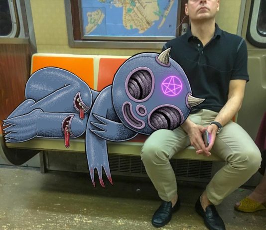 Artist Creates Playful Monsters Inside the NYC Subway