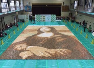Japanese Town breaks A Guinness World Record For Gigantic Mona Lisa Painting