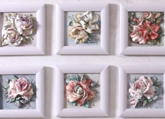 These Flower Sculptures Were Made From Decorative Plaster
