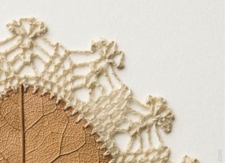 Artist Sews and Crochets Leaves Together