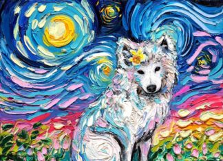This Artist Recreates Van Gogh’s “Starry Night” With Cute Dogs This Artist Recreates Van Gogh's Starry Night With Cute Dogs