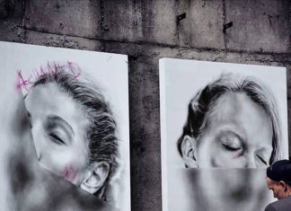 Street Artist Creates Paintings Inspired By Death and Depression