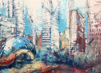 Student Creates Plein-Air Oil Paintings of Chicago’s Streets and Landmarks