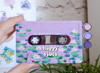 Mary Decorates Old Cassette Tapes With Colorful Illustrations